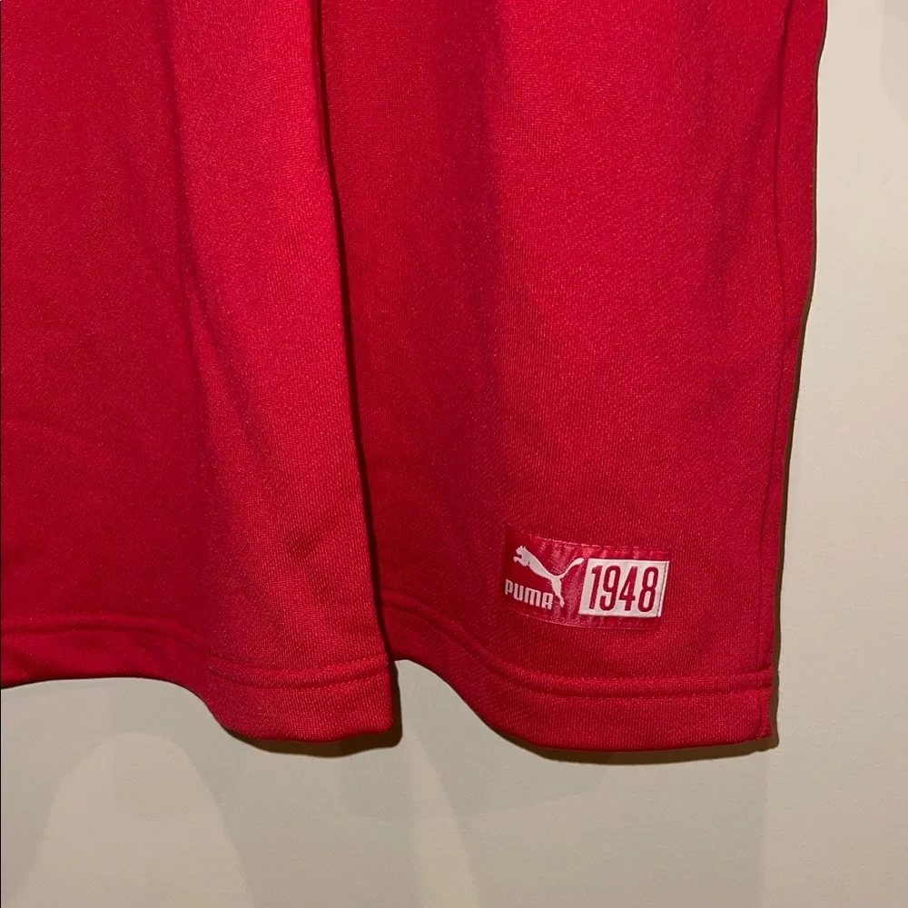 Puma Women's Red and White Half-Zip Sweatshirt Dress - Picture 5 of 7
